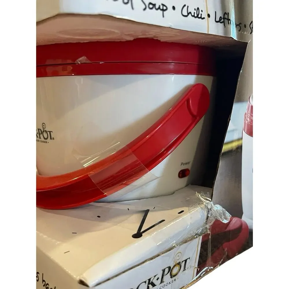 Crock-Pot Lunch Crock Food Warmer Red White SCCPLC200-R New Opened Box
